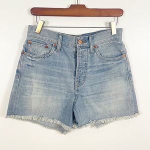 Madewell Faded Blue Denim Shorts
